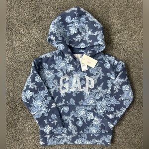 GAP x LOVESHACKFANCY Blue Floral Kids Hoodie